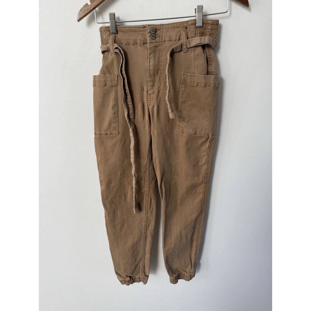 Hollister Ultra High Rise Cargo Jogger S Brown Womens Classic Stretch Preppy